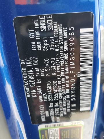5XYRKDLF1MG059065 KIA SORENTO SX