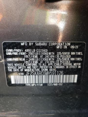 JF2SKARC6MH591126 Subaru Forester Sport