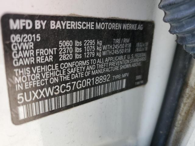 5UXXW3C57G0R18892 BMW X4 Xdrive28i