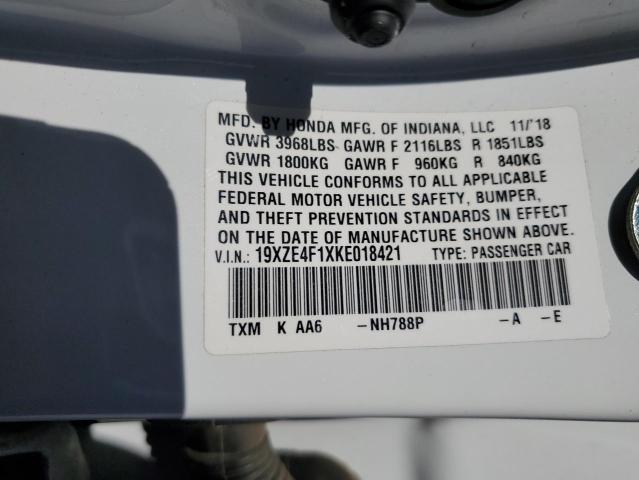 2019 HONDA INSIGHT LX 19XZE4F1XKE018421