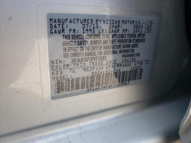 3N1AB7AP2FY315063 Nissan SENTRA S