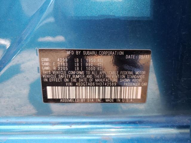 4S3GTAB61H3742589 Subaru Impreza Premium