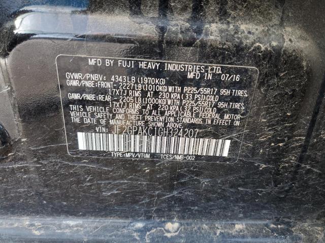 JF2GPAKC1GH324207 Subaru Crosstrek Limited