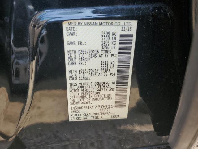 1N6DD0ER1KN730015 Nissan FRONTIER S