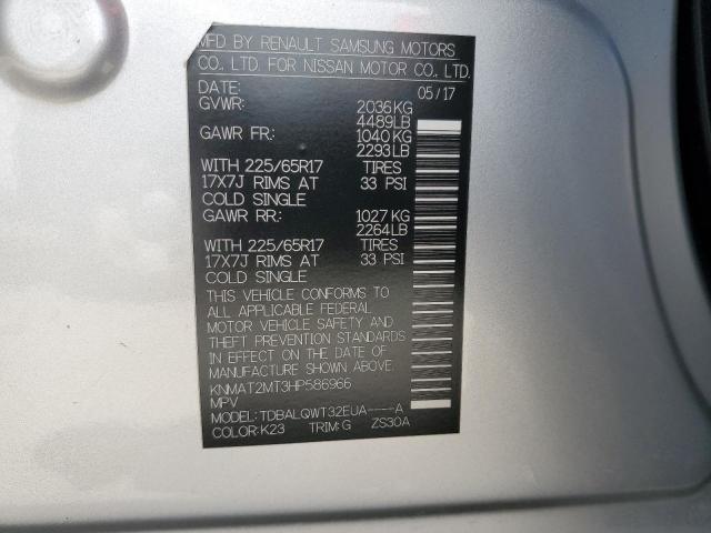 KNMAT2MT3HP586966 Nissan ROGUE S