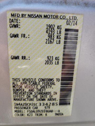1N4AZ0CP2EC334285 Nissan LEAF S