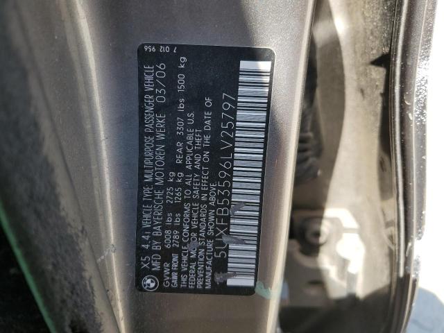 VIN: 5UXFB53596LV25797 Auction: COPART Lot: 57960213 Location: CA - REDDING 5UXFB53596LV25797 BMW X5 2006 TWO TONE Photo 13