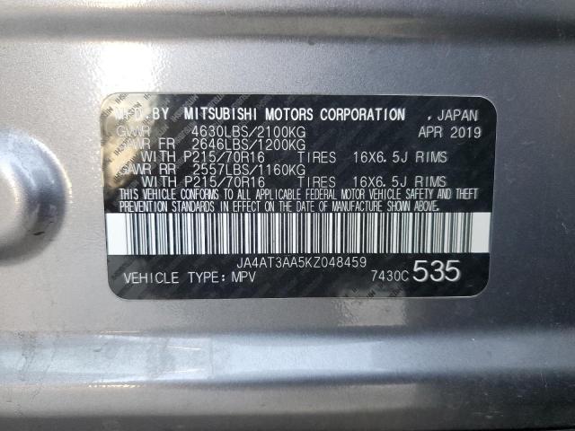 JA4AT3AA5KZ048459 Mitsubishi Eclipse Cross Es