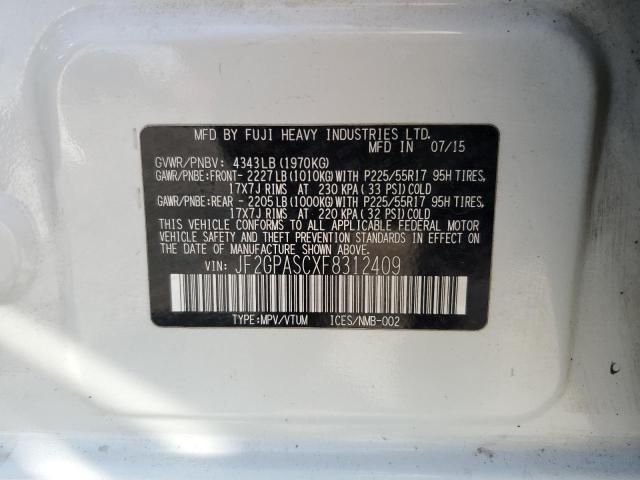 JF2GPASCXF8312409 Subaru Xv Crosstrek Sport Limited