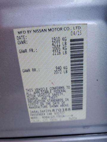 1N4AL3AP2FN870388 Nissan ALTIMA 2.5