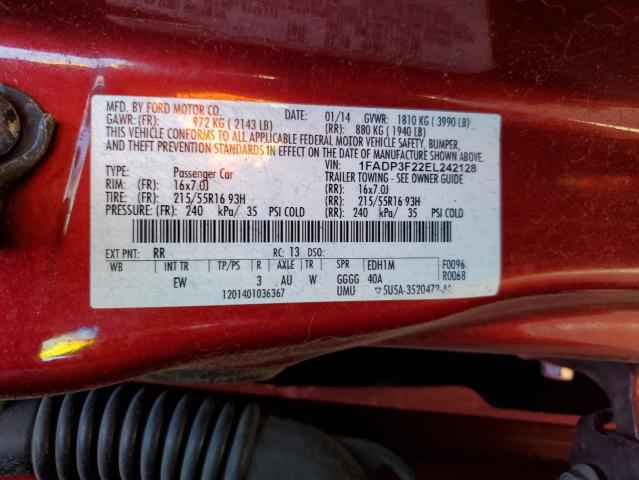 1FADP3F22EL242128 Ford FOCUS SE