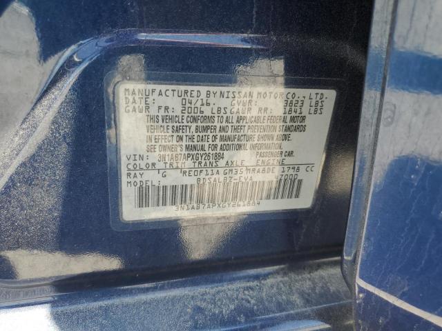 3N1AB7APXGY261884 Nissan SENTRA S