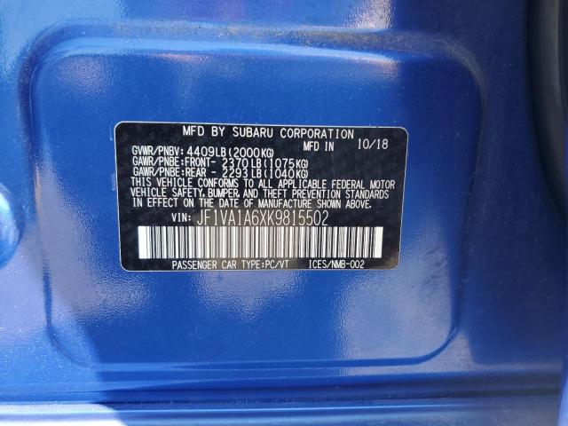 JF1VA1A6XK9815502 Subaru WRX