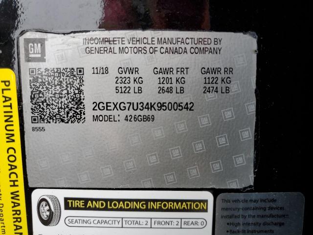 2019 CADILLAC XTS FUNERA - 2GEXG7U34K9500542