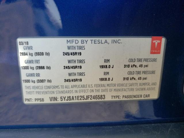 5YJSA1E25JF246583 Tesla MODEL S