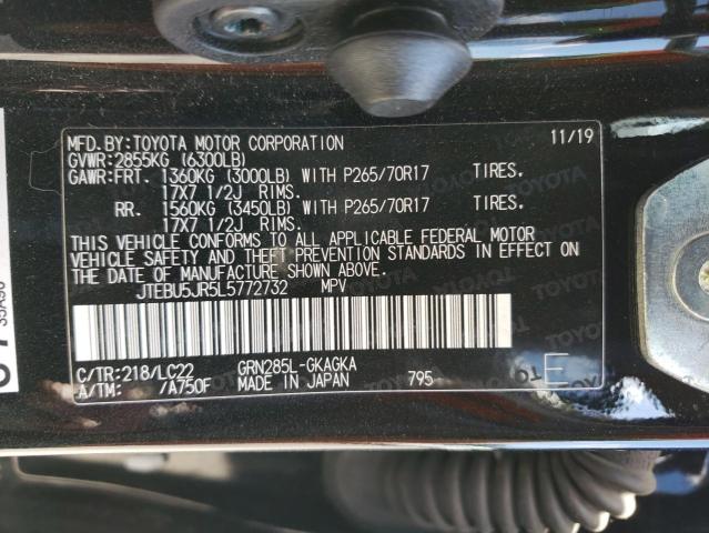 JTEBU5JR5L5772732 Toyota 4runner Sr5/sr5 Premium