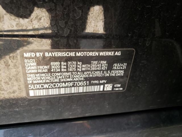 VIN 5UXCW2C09M9F70651 2021 BMW X7, Xdrive40I no.13