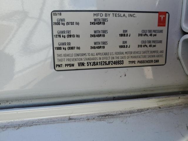 5YJSA1E26JF246933 Tesla MODEL S