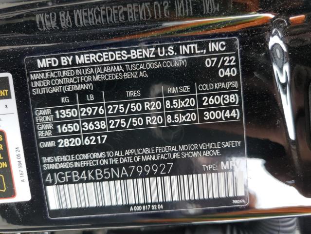 4JGFB4KB5NA799927 Mercedes-Benz Gle 350 4matic