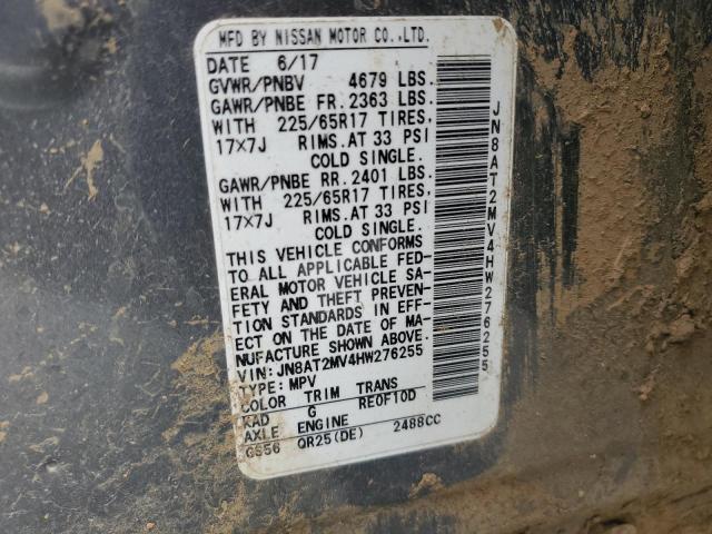 JN8AT2MV4HW276255 Nissan ROGUE S