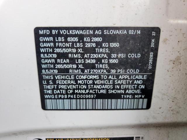 WVGEP9BP4ED009697 Volkswagen Touareg 2014. Фото: 13