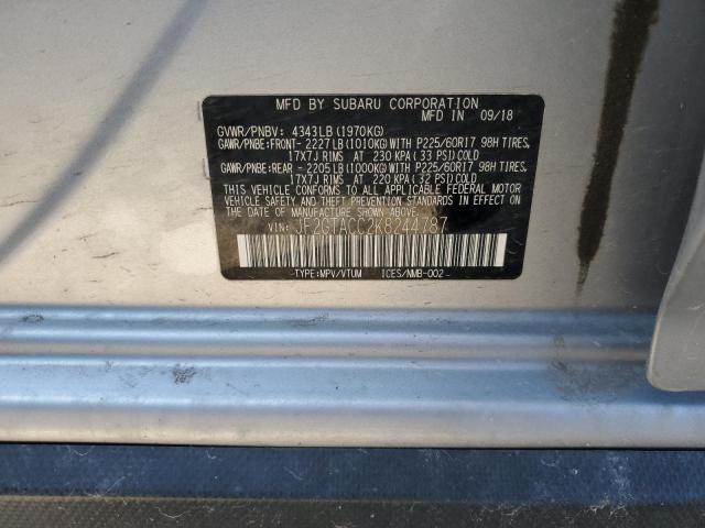JF2GTACC2K8244787 Subaru Crosstrek Premium