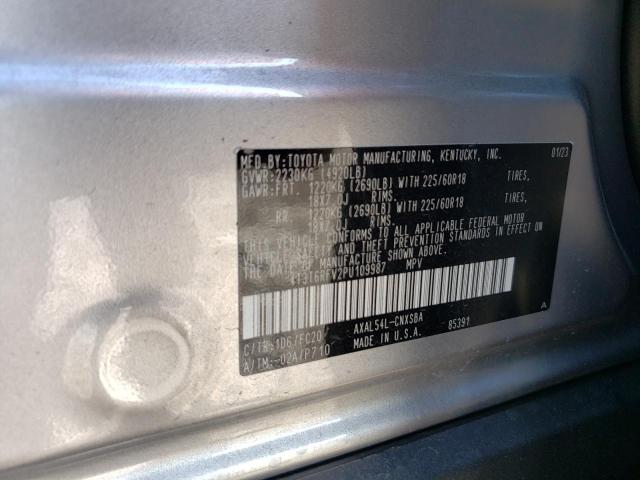 4T3T6RFV2PU109987 Toyota RAV4 SE