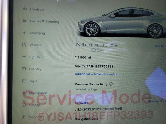 5YJSA1H18EFP32393 Tesla MODEL S