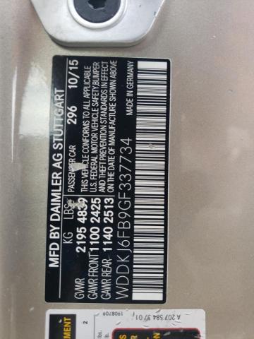 2016 MERCEDES-BENZ E 400 - WDDKJ6FB9GF337734