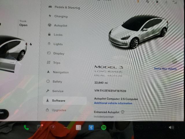 5YJ3E1EB1JF187539 Tesla MODEL 3
