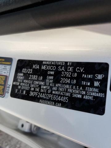 3KPF24AD2PE604485 KIA FORTE LX