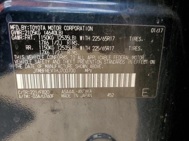 JTMBFREV1HJ700700 Toyota RAV4 LE