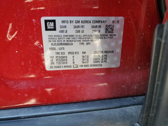 KL4CJGSMXKB865434 Buick Encore Essence