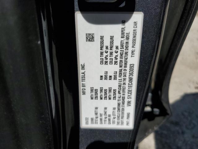 5YJ3E1EC4NF363093 Tesla MODEL 3