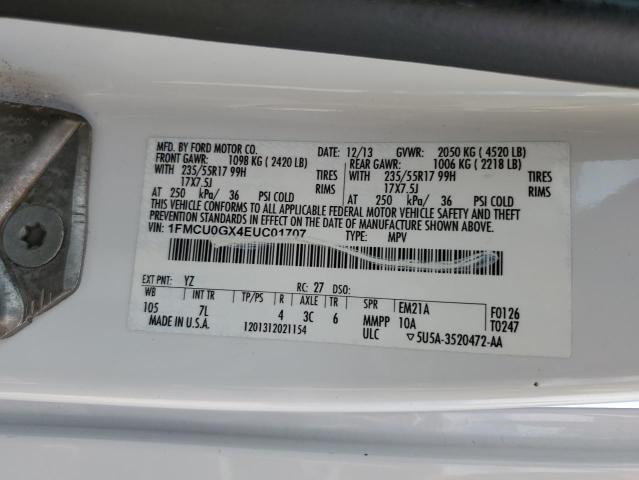 1FMCU0GX4EUC01707 Ford ESCAPE SE