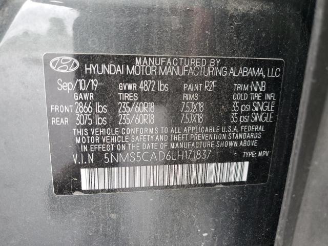 5NMS5CAD6LH171837 | 2020 HYUNDAI SANTA FE L