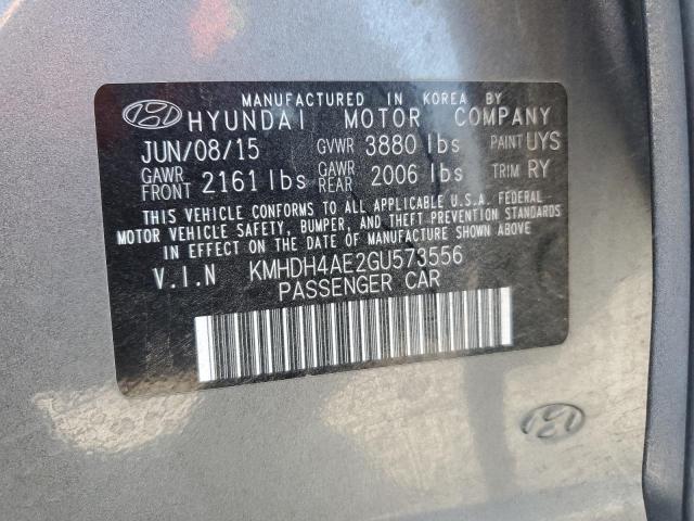 KMHDH4AE2GU573556 Hyundai ELANTRA SE