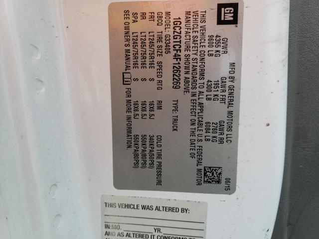 2015 CHEVROLET EXP G2500 1GCZGTCF4F1262269