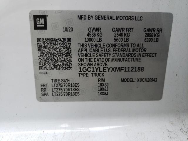 2021 CHEVROLET 2500 - 1GC1YLEYXMF112188