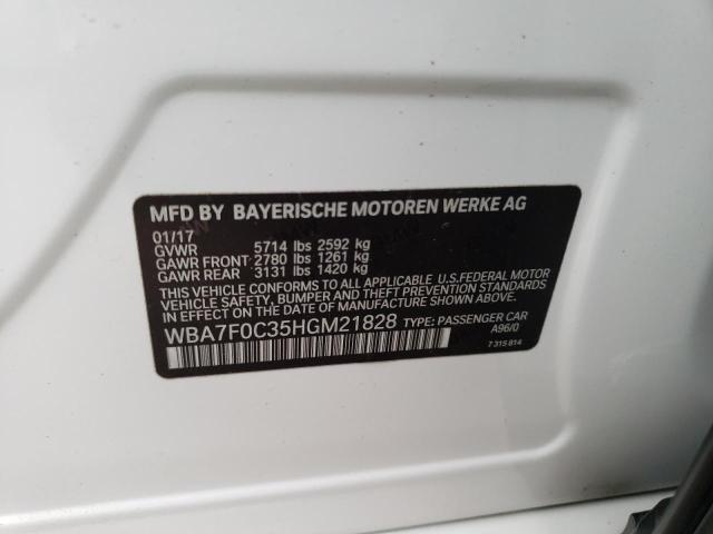 WBA7F0C35HGM21828 BMW 750 I