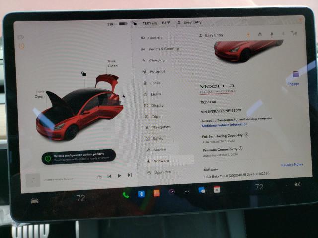 5YJ3E1EC2NF169579 Tesla MODEL 3