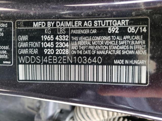 WDDSJ4EB2EN103640 Mercedes-Benz CLA 250