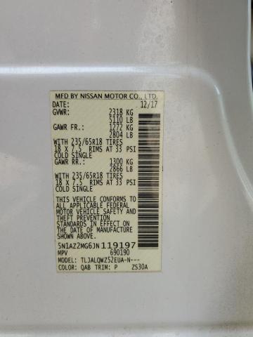5N1AZ2MG6JN119197 Nissan MURANO S