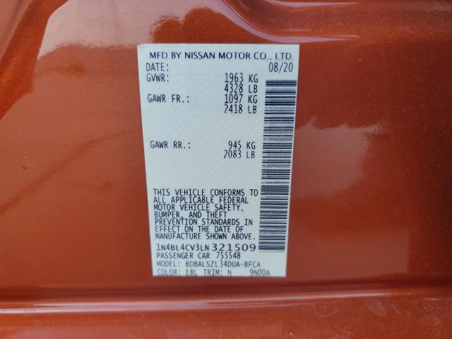 1N4BL4CV3LN321509 Nissan ALTIMA SR