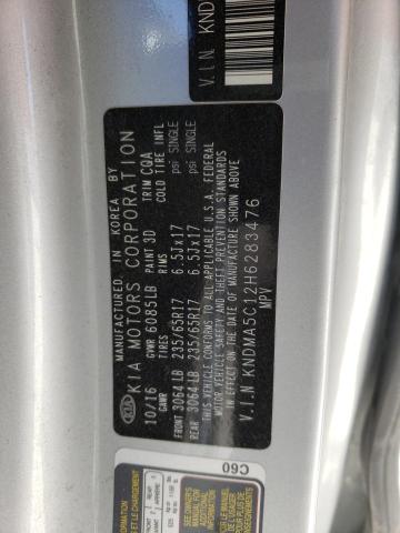 2017 KIA SEDONA L - KNDMA5C12H6283476