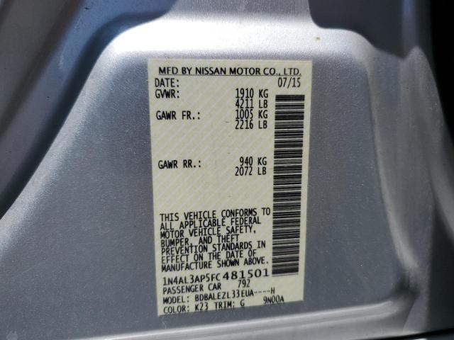 1N4AL3AP5FC481501 Nissan ALTIMA 2.5