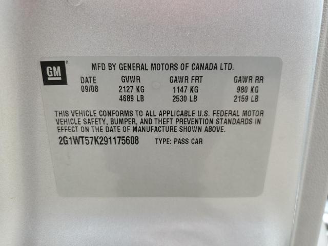 2009 Chevrolet Impala 1Lt VIN: 2G1WT57K291175608 Lot: 57793473