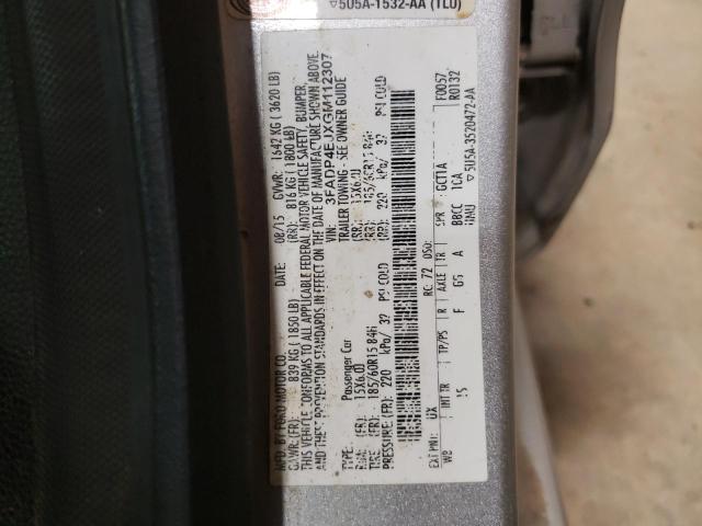 3FADP4EJXGM112307 Ford FIESTA SE