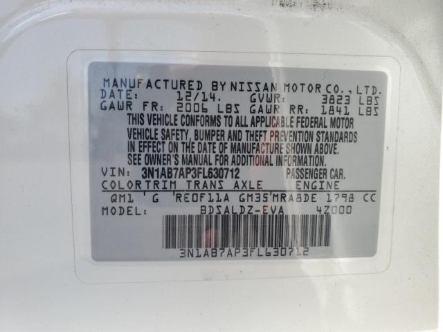 Nissan SENTRA S 2015 3N1AB7AP3FL630712 Image 12