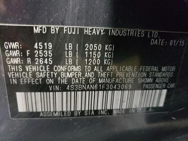 4S3BNAN61F3043069 Subaru Legacy 2.5i Limited